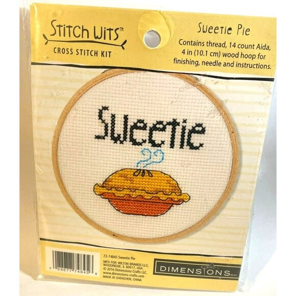 Cross Stitch Kit Dimensions Sweetie Pie Stitch Wits #72-74845 New Sealed - Picture 3 of 5